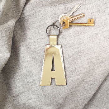 Monogram Leather Key Ring, 8 of 10