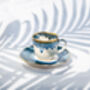 Blue Set Of Six Porcelain Espresso Cup And Saucer, thumbnail 6 of 9