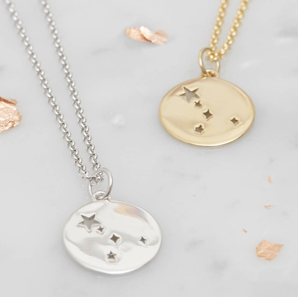 Cancer Constellation Necklace Silver 