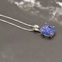 Raw Tanzanite Sterling Silver Pendant Necklace, thumbnail 1 of 6
