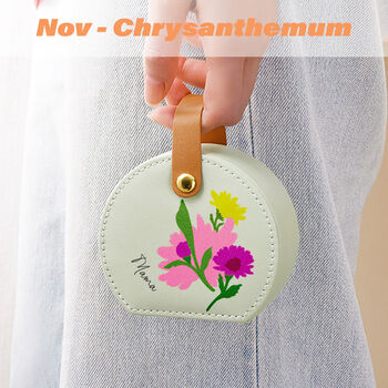Birth Flower Travel Jewellery Case, 7 of 12