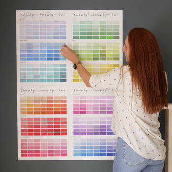 Paint Chip Colour Swatch Wall Planner 2022, 6 of 7