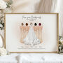 Personalised Wedding Gift From Bridesmaids | Custom Bridal Party Print, thumbnail 1 of 6