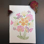Pure Poetry Floral Wood Block Print Three Colour Options, thumbnail 6 of 7
