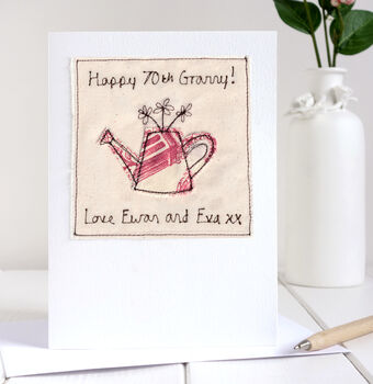 Personalised Watering Can Mother's Day Or Birthday Card For Her, 6 of 12