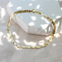 9ct Yellow Gold Three Plait Herringbone Chain Bracelet, thumbnail 1 of 7