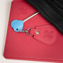 Eco Friendly Disabled Blue Badge Vegan Leather Wallet And Radar Key Made From Recycled Bottles In Raspberry Red, thumbnail 5 of 10
