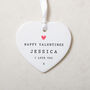 Happy Valentines Heart Gift Ornament, thumbnail 3 of 7