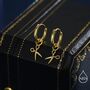 Sterling Silver Tiny Scissors Huggie Hoops Earrings, thumbnail 7 of 11