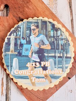 Personalised Marathon Photo Cookie – Runner Gift And Congratulations Biscuit, 2 of 8
