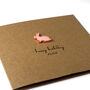 Personalised Birthday Pink Bunny Card, thumbnail 2 of 2