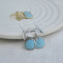 Turquoise Glass Drop Earrings, thumbnail 3 of 4