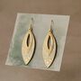 Victorian Brocade Gold Drop Earrings, thumbnail 9 of 9