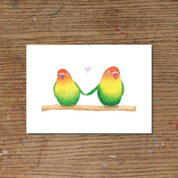 Lovebirds Love Art Print, 2 of 2