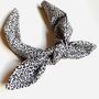 Grey Leopard Print Hairband And Scrunchie Set, thumbnail 2 of 4
