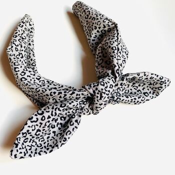 Grey Leopard Print Hairband And Scrunchie Set, 2 of 4