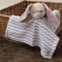 Personalised Chevron Baby Blanket And Bunny Comforter, thumbnail 3 of 3