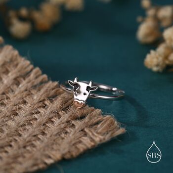 Dairy Cow Ring In Sterling Silver, 3 of 11