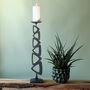 Tall Candlestick Retro Designs Metal Candle Holder, thumbnail 6 of 12