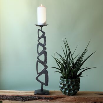 Tall Candlestick Retro Designs Metal Candle Holder, 6 of 12