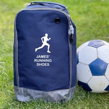Personalised Running Man Shoes Boot Bag, 5 of 8