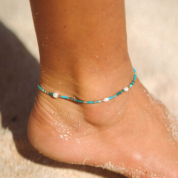 Giada Ombak Pearl Beaded Surf Anklet, 2 of 7