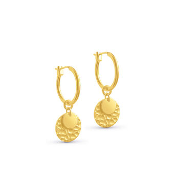 Full Moon Multi Charm Statement Hoop Earrings, 4 of 4