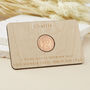 50th Birthday 1975 Half Penny Personalised Wallet Card, thumbnail 2 of 7