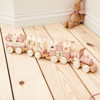 Personalised Flopsy Bunny Pull Along Train, 5 of 6