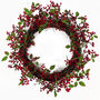 60cm Artificial Christmas Natural Red Berry Wreath, thumbnail 1 of 8