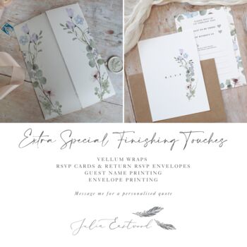 Periwinkle Wedding Invitation Stack, 7 of 9
