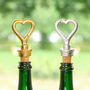 His And Hers Anniversary Heart Bottle Stoppers, thumbnail 4 of 6