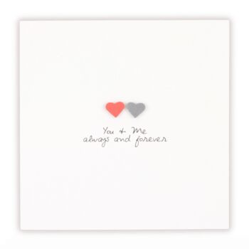 You And Me Always And Forever Romantic Handmade Card, 9 of 9