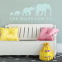 Personalised Elephant Family Wall Sticker New Home, thumbnail 1 of 4