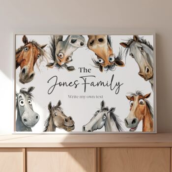 Our Herd, Our Home – Custom Horse Family Print, 3 of 5