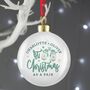 Personalised First Christmas As A Pair Bauble, thumbnail 1 of 2