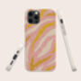 Pink Abstract Dots Biodegradable Phone Case, thumbnail 1 of 7
