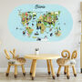 Personalised Animal World Map Wall Sticker For Kids, thumbnail 3 of 3