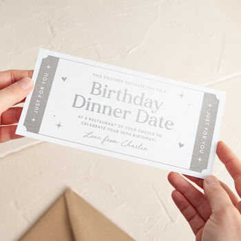 Just For You Foiled Gift Voucher, 3 of 5