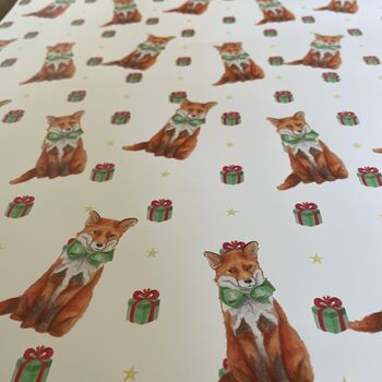 Fox Wrapping Paper Sheet, 3 of 4