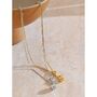 Paris D’or Gold Chrome V Blossom Knot Drop Ball Gift Necklace, thumbnail 3 of 4