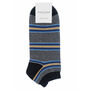Multistripe Black And Polka Orange Men's Trainer Socks, thumbnail 6 of 8