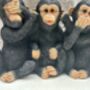 See, Hear, Speak No Evil Monkeys Figurine Ornament, thumbnail 8 of 12