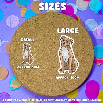 Personalised Staffy Dog Full Portrait Stickers, 4 of 8