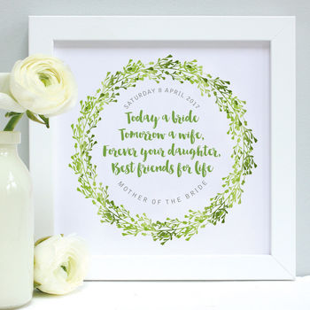Personalised Mother Of The Bride Framed Print, 5 of 10