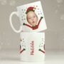 Personalised Photo Upload Christmas Elf Mug, thumbnail 2 of 3