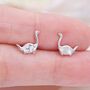 Plesiosaurus Dinosaur Stud Earrings, thumbnail 6 of 10