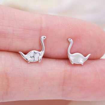 Plesiosaurus Dinosaur Stud Earrings, 6 of 10