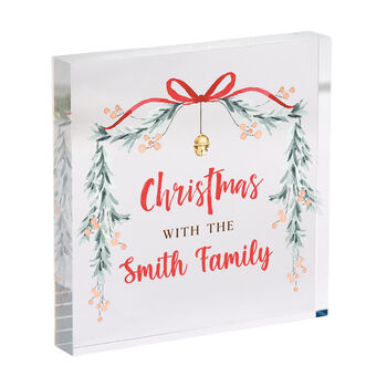 Personalised Christmas Family Name Plaque Gift, 3 of 3