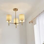Three Light Shaded Chandelier, thumbnail 3 of 12